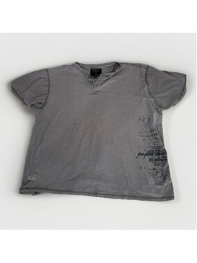 Paper Denim & Cloth 3X Light Gray Casual Shirt Sleeve Shirt